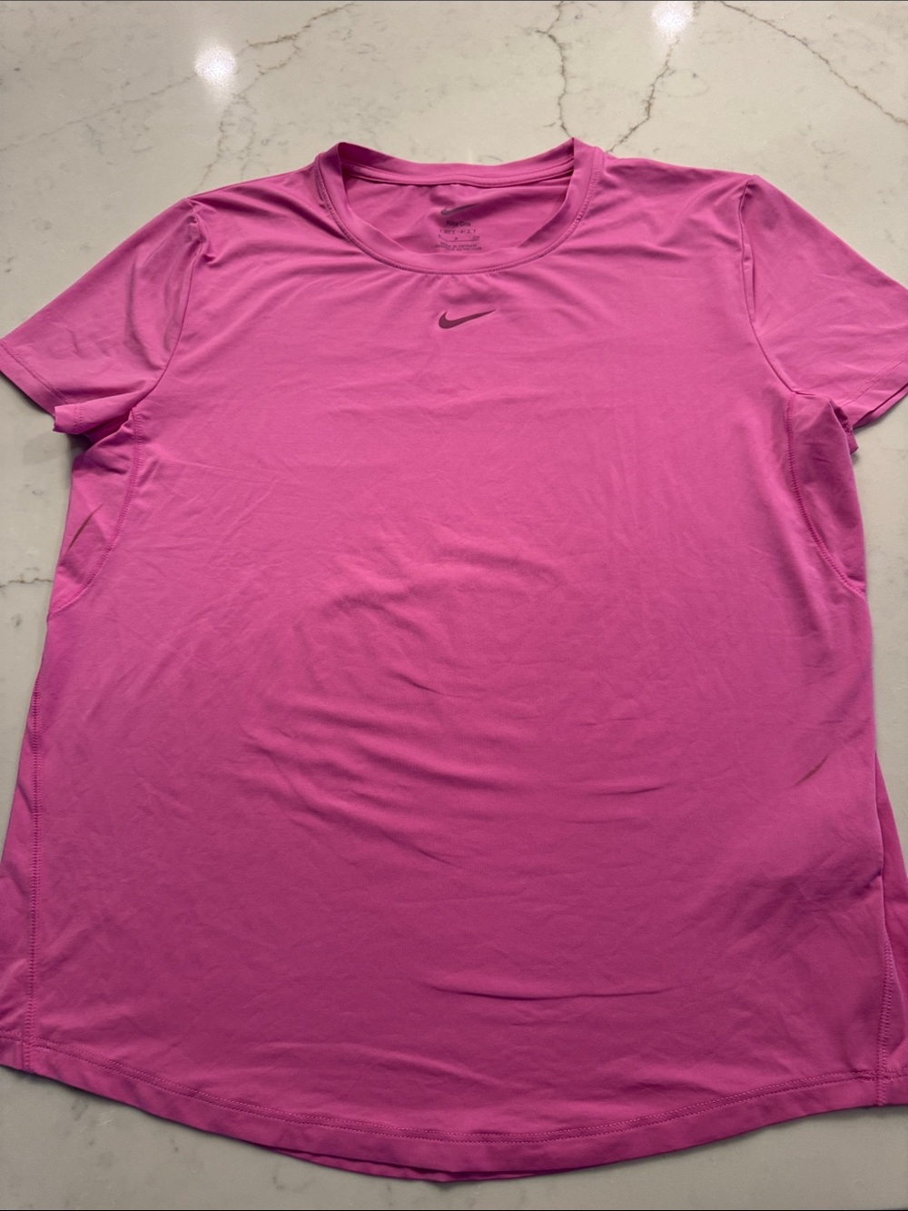 Nike Women's Bright Pink Crew Performance Dri-FIT Tee
